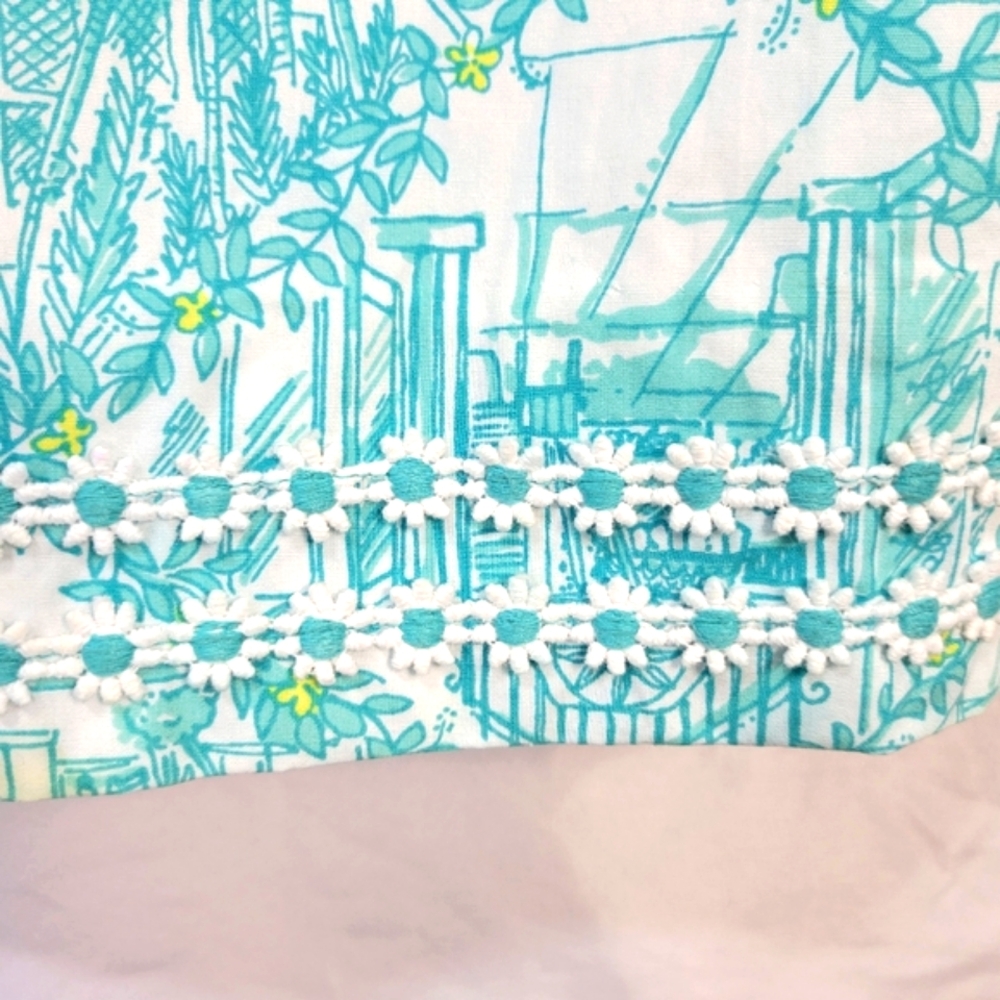 Lily Pulitzer Vintage Worth Avenue Toile Lenore White Label Sleeveless Dress - Picture 5 of 10